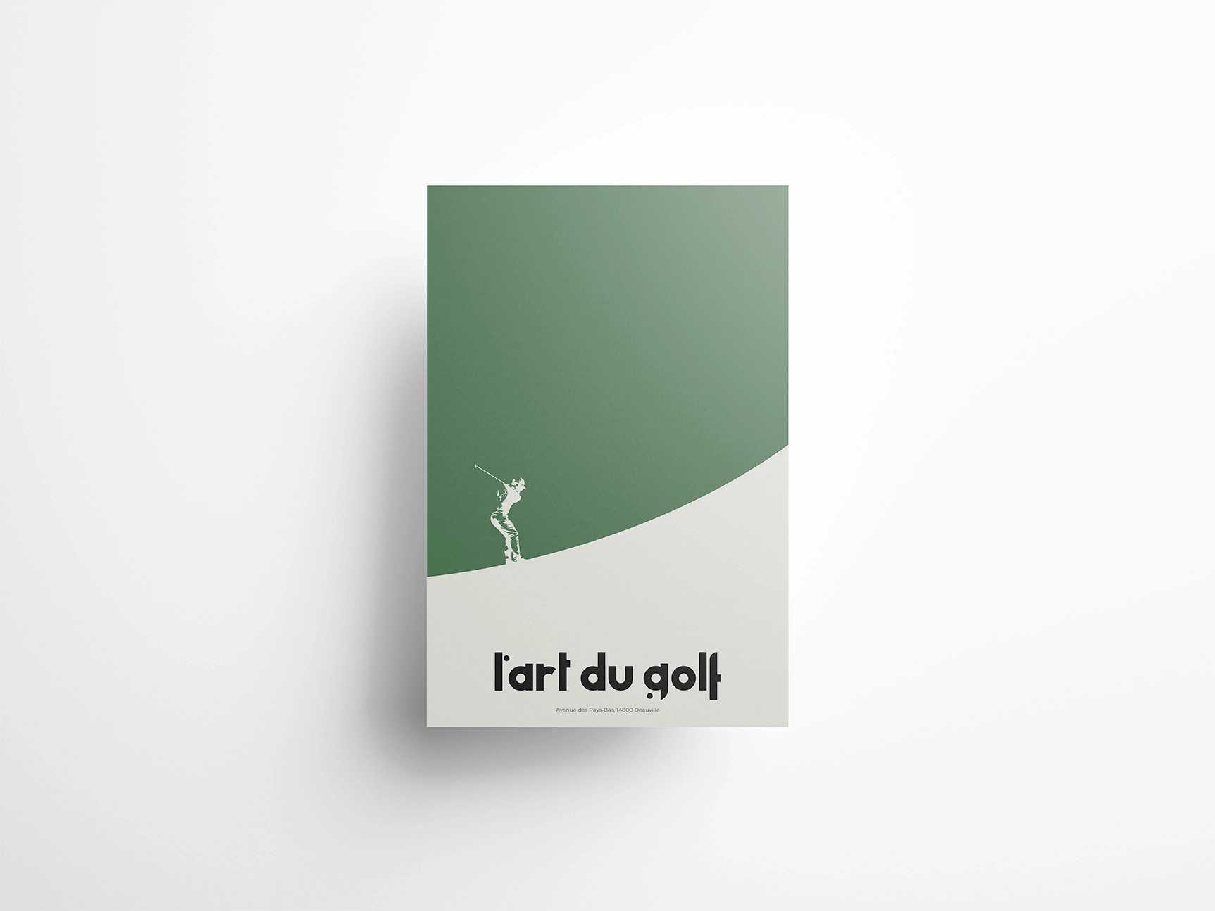 affiche minimalisme sur l'art du golf